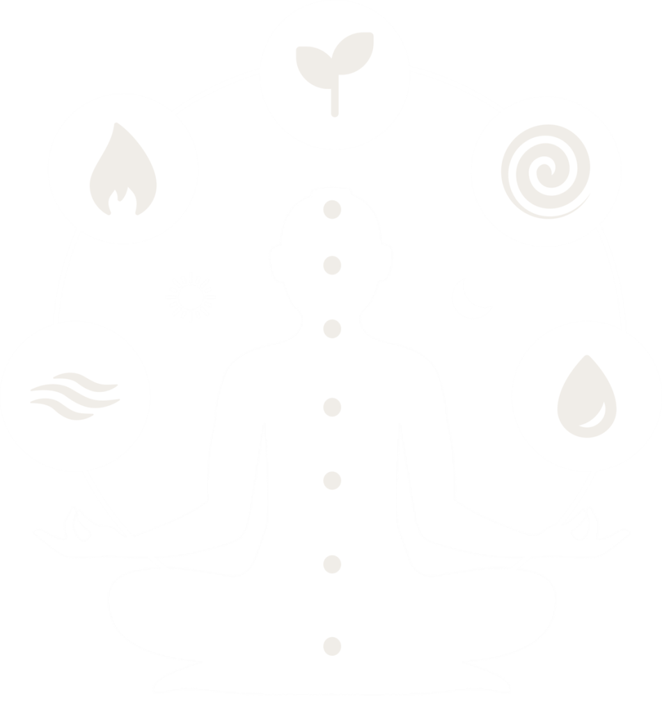 Genuine Yoga School Emblem White Beige Final