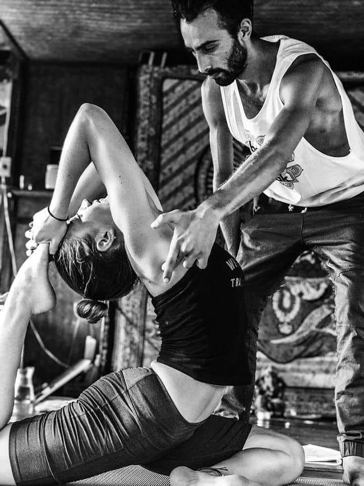Yoga Teacher With Students